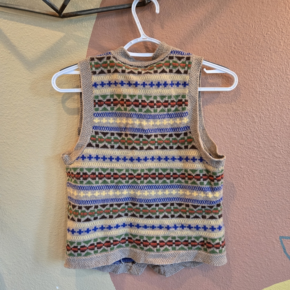 Ralph Lauren Rugby Fair Isle 100% Wool Sweater Vest Small - Picture 4 of 6